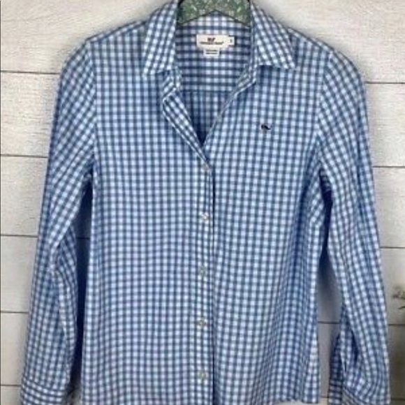 Women’s Vineyard Vines Gingham Button Up - Picture 1 of 2